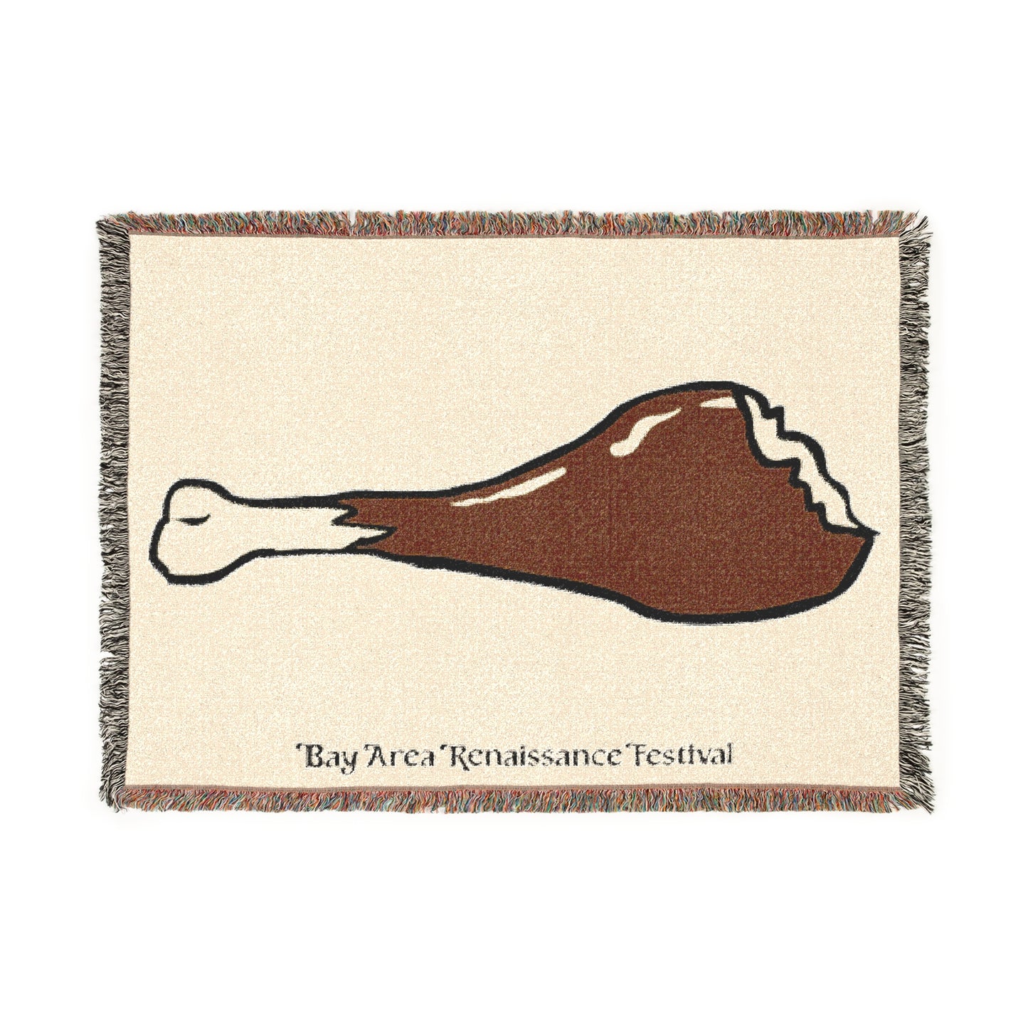 Bay Area Renaissance Festival Turkey Leg Woven Blanket